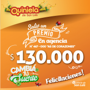 ¡Salió un premio de Quiniela en San Luis!